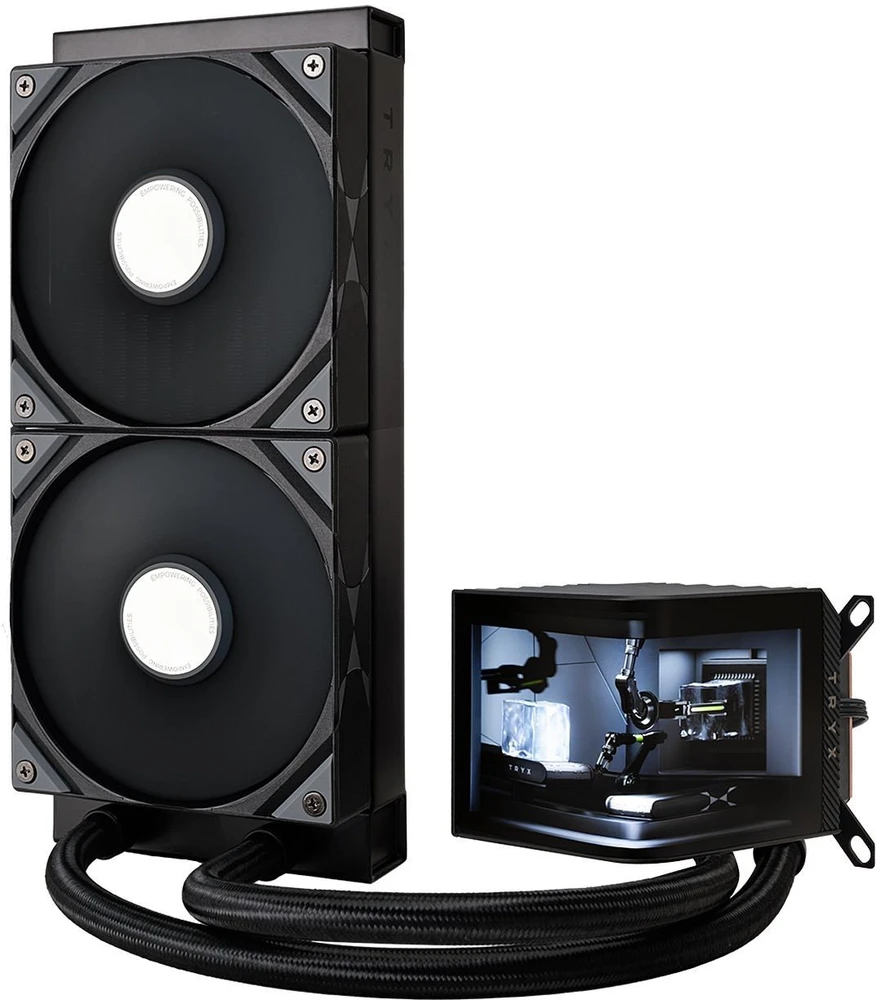 TRYX PANORAMA 280 All-in-One Liquid Cooling, 3D-AMOLED Ekranas – 240mm, juodos spalvos