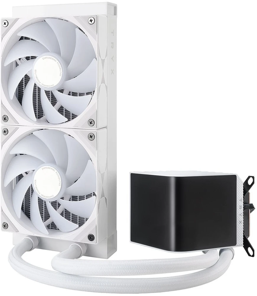 TRYX PANORAMA ARGB 240 All-in-One Liquid Cooling, 3D-AMOLED Ekranas – 240mm, baltos spalvos