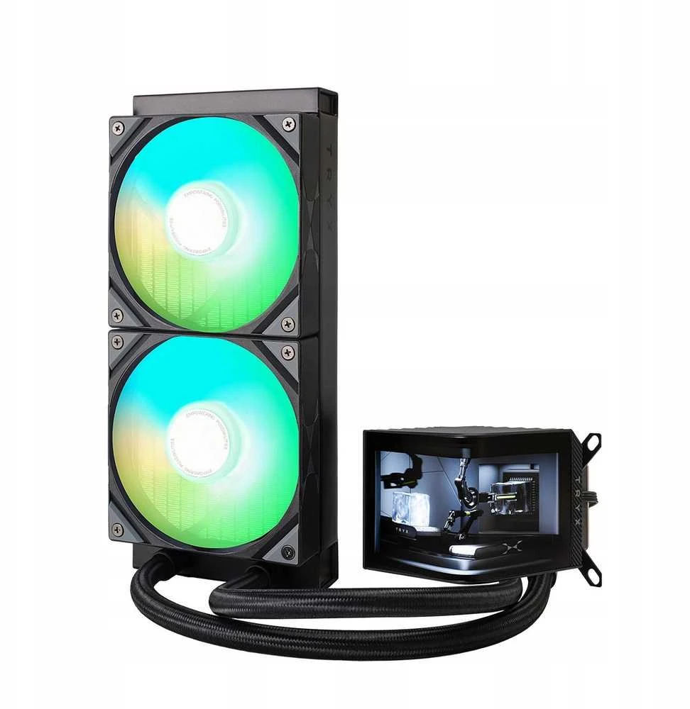 TRYX PANORAMA ARGB 240 All-in-One Liquid Cooling, 3D-AMOLED Ekranas – 240mm, juodos spalvos