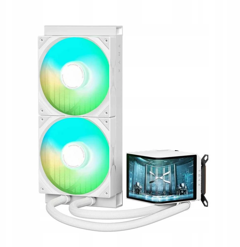 TRYX PANORAMA ARGB 280 All-in-One Liquid Cooling, 3D-AMOLED Ekranas – 280mm, baltos spalvos