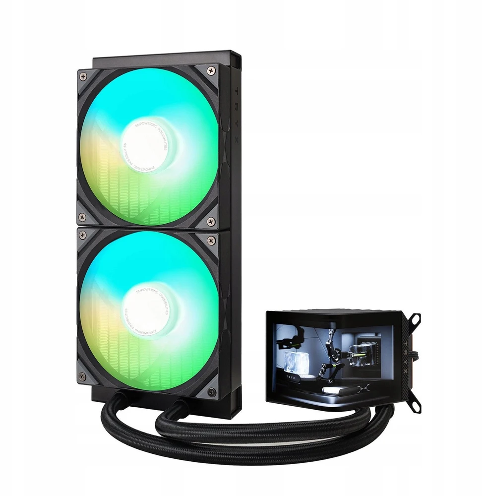 TRYX PANORAMA ARGB 280 „viskas viename“ skysčio aušinimas, 3D-AMOLED ekranas – 280 mm, juodas TRYX PANORAMA ARGB 280 „viskas viename“ skysčio aušinimas, 3D-AMOLED ekranas – 280 mm, juodas