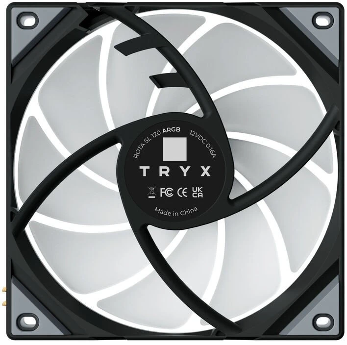 TRYX ROTA SL ventiliatorius - centrinė dalis su technine informacija