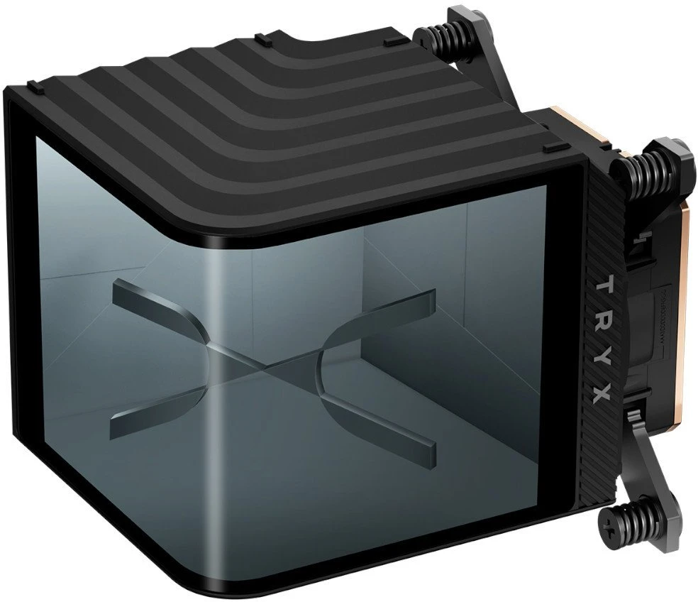 TRYX Panorama CPU Wasserblock, AMOLED-Ekranas, Intel- und AMD-Sockel – juodas