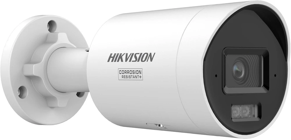 „Hikvision Bullet DS-2CD2047G3-LI2UY/SRB F2.8“ (balta, 4MP, hibridinis apšvietimas, IR+LED 40m, „ColorVu“)