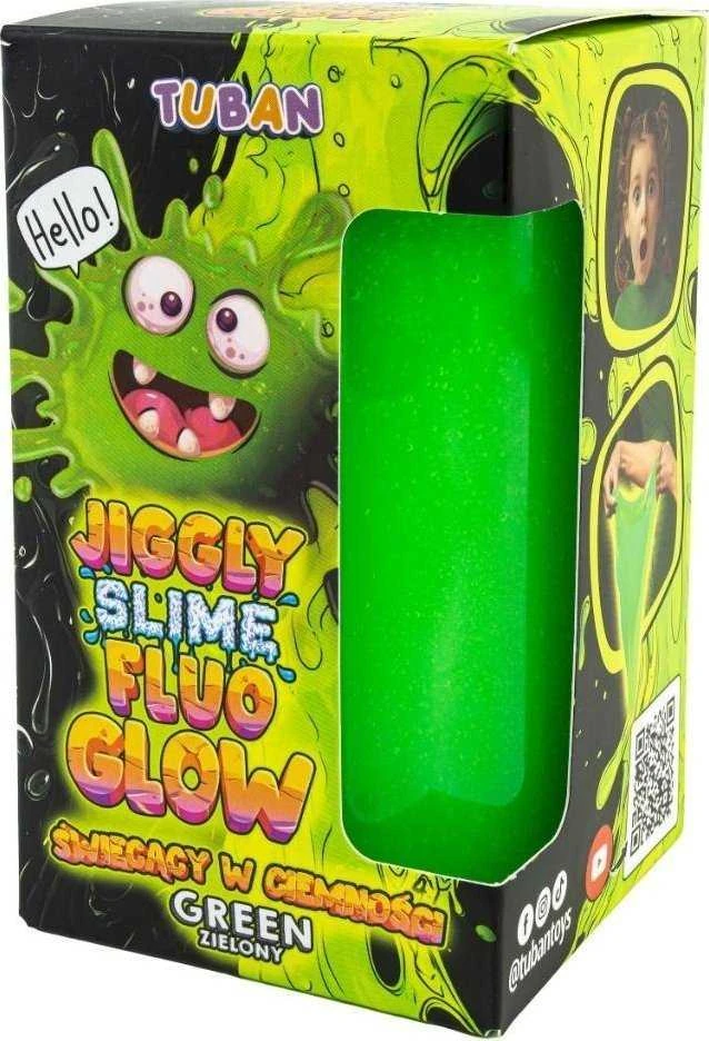 Tuban Jiggly Slime - Tamsoje švytintis gleivės - Žalios (430 g)