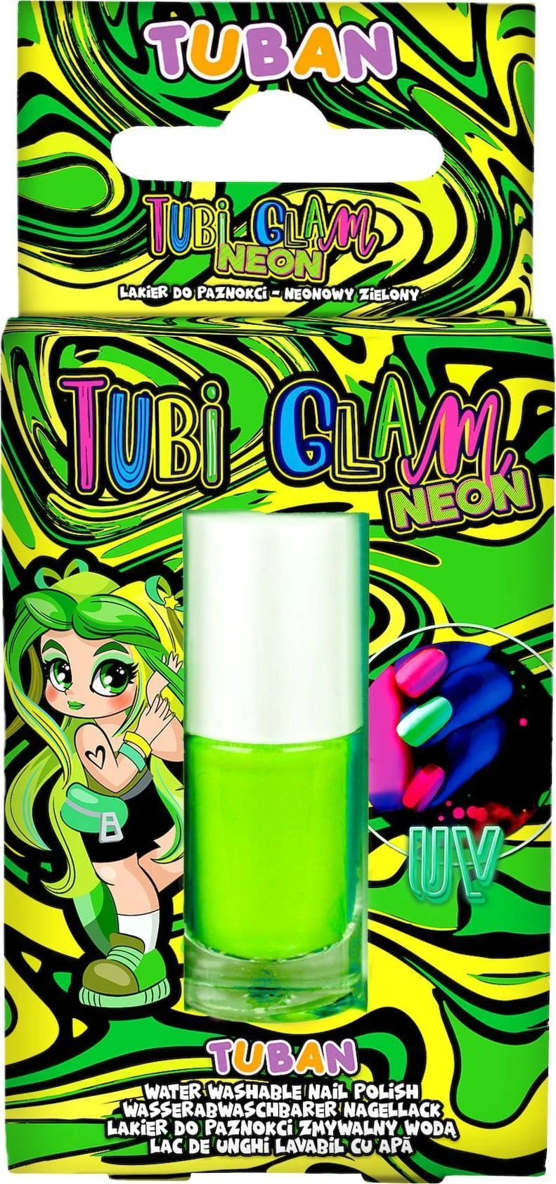 Tuban Tubi Glam - Nagų lakas - Neoninė žalia ( TU3541 )
