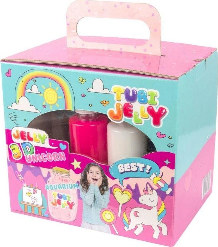 Tuban 6 spalvų Tubi Jelly rinkinys su nedideliu akvariumu - Vienaragis ( TU3328 )