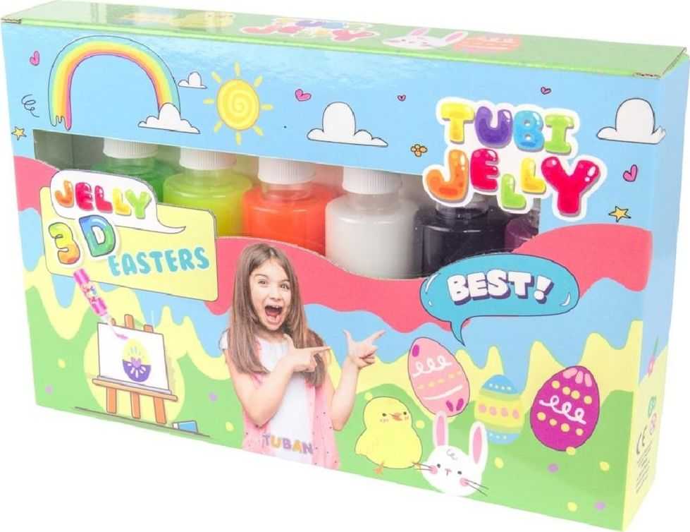 Tuban Tubi Jelly 6 col Velykų rinkinys - gelinių figūrų kūrimui 8+