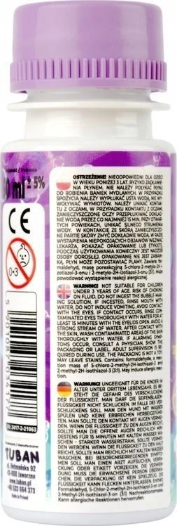 Tuban Muilo burbulų skystis - 60 ml - Vienaragis
