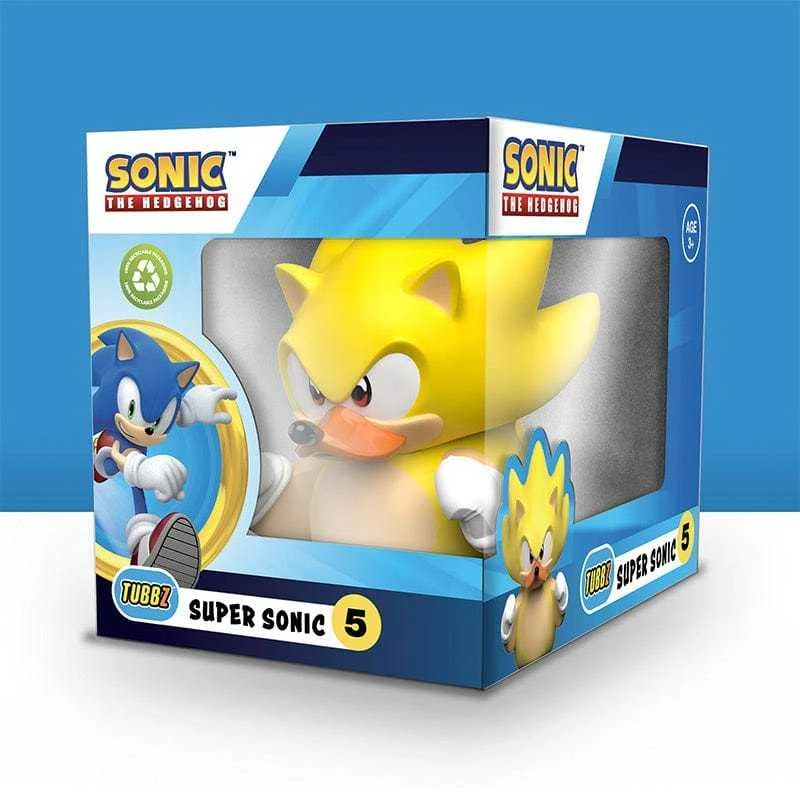 TUBBZ kolekcinė antis - Sonic Super Sonic dėžutėje 9 cm