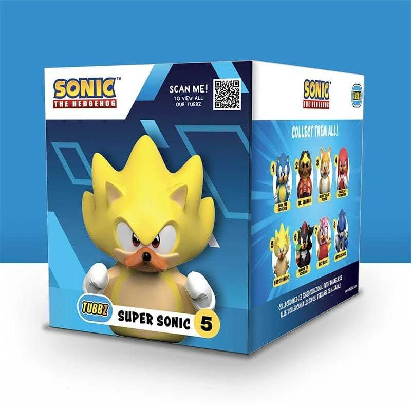 TUBBZ kolekcinė antis - Sonic Super Sonic dėžutėje 9 cm