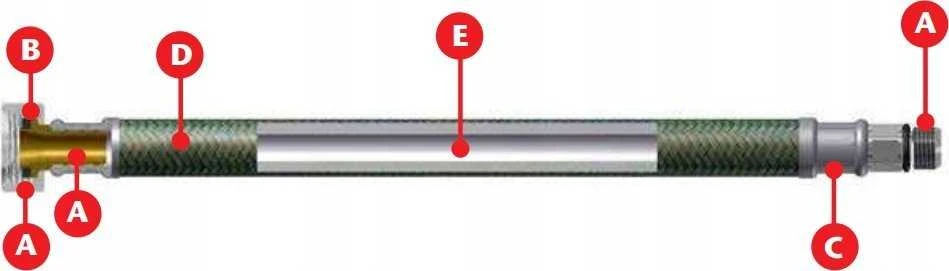 Maišytuvo žarnelė Tucai Taq Grif, M10, L50, V1/2″, 50 cm