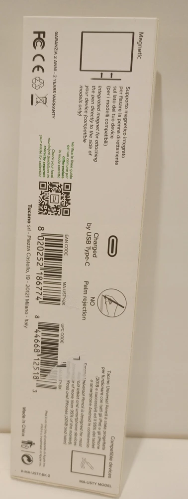 Tucano Universal Active Stylus Pen Juodas