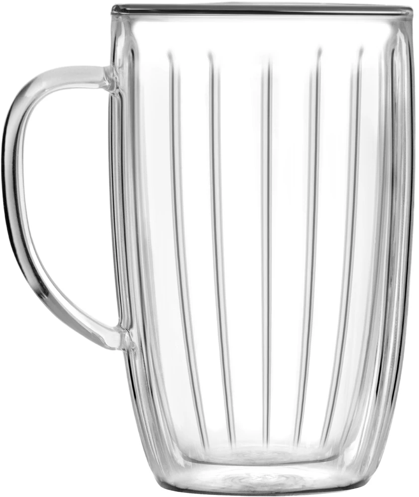 Tulip Vialli Design Rinkinys iš 2 aukštų stiklinių su rankena Tulpė 350 ml 8975