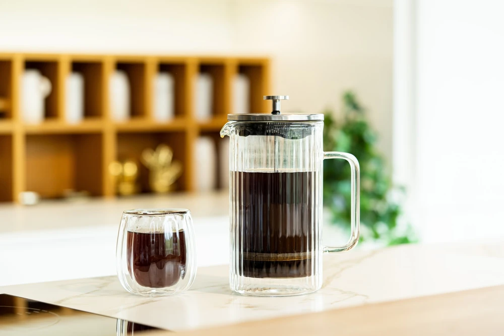 „Vialli Design“ – „Tulip“ prancūziška kavamalė sidabro spalvos matinė, 1 l