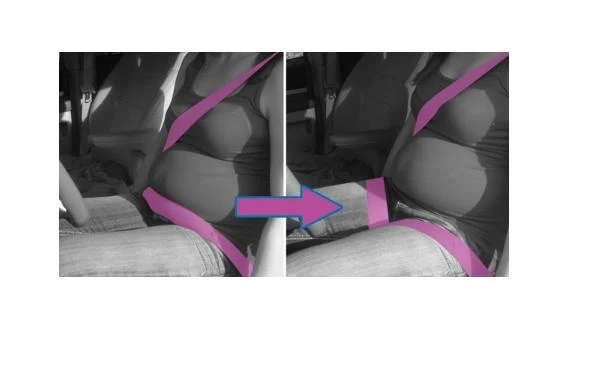 Tummy Shield sėdynė nėščiosioms su saugos diržais