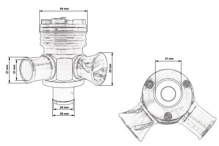 „TurboWorks_F“ išpūtimo vožtuvas „TurboWorks“ 25 mm „Volkswagen GTI Jetta Audi 1.8T“ juodas