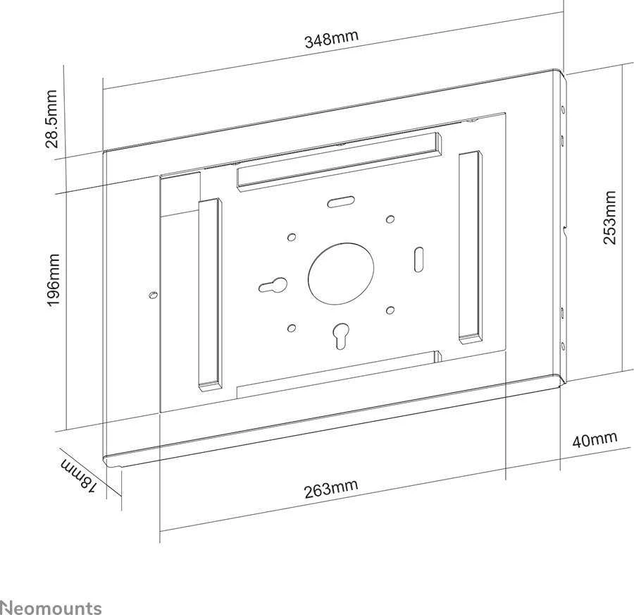 NEOMOUNTS BY NEWSTAR WALL MOUNTABLE & VESA 75X75 Planšetė CASING FOR APPLE IPAD PRO