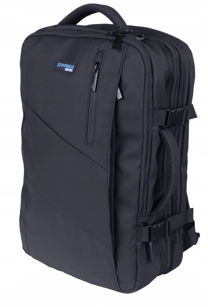 Turistinė kuprinė 4kom.pl Kuprinė DONAU TRAVEL Prague, 17'', 32l, USB + kabelis, juoda