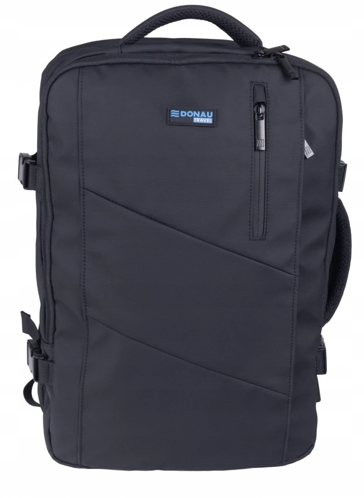 Turistinė kuprinė 4kom.pl Kuprinė DONAU TRAVEL Prague, 17'', 32l, USB + kabelis, juoda