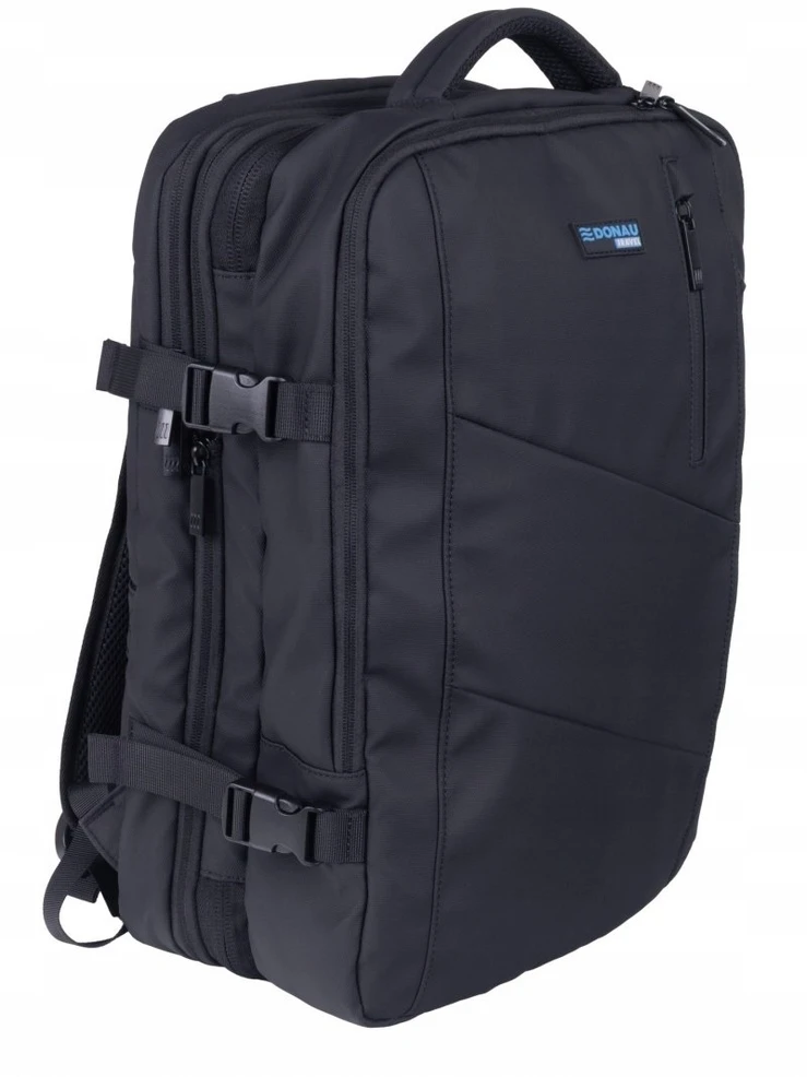 Turistinė kuprinė 4kom.pl Kuprinė DONAU TRAVEL Prague, 17'', 32l, USB + kabelis, juoda