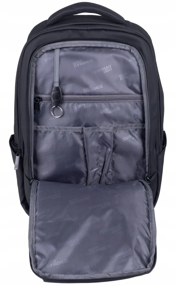 Turistinė kuprinė Bange Kuprinė DONAU TRAVEL Berlin, 15,6'', 16l, USB + kabelis, juoda