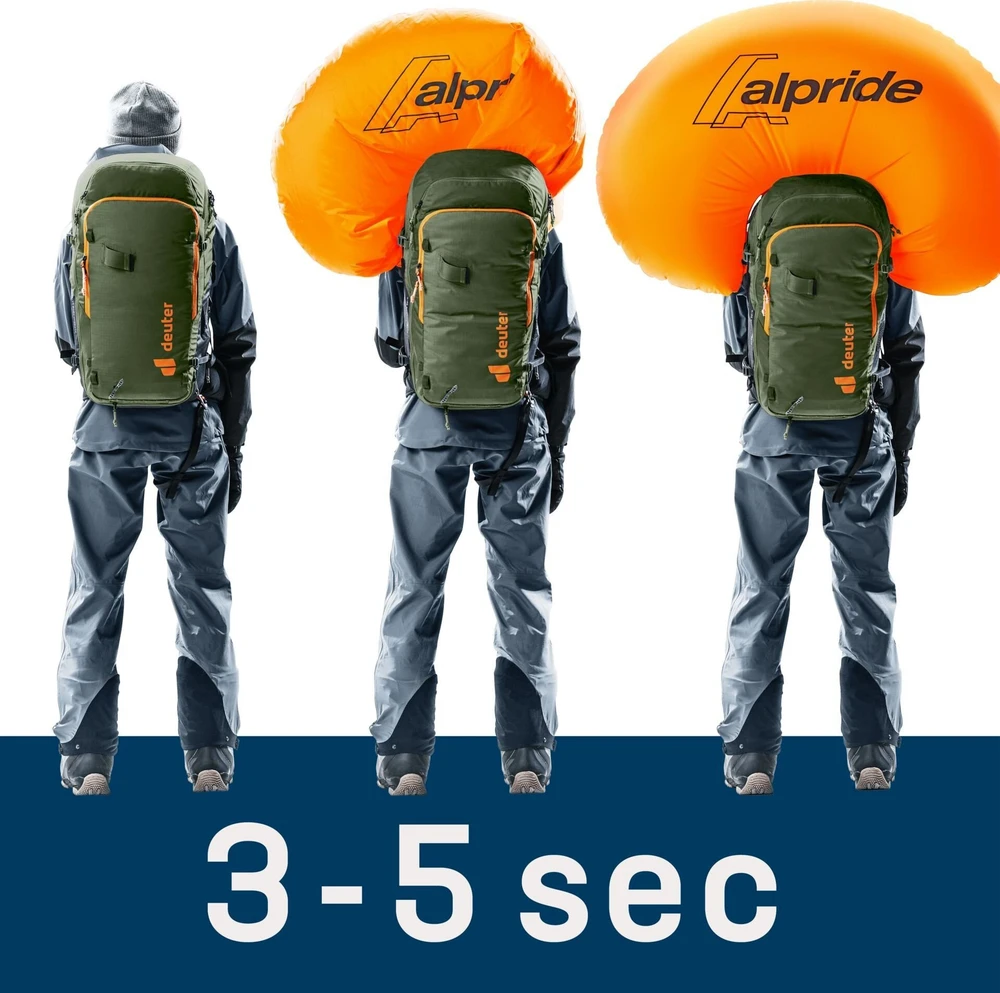 Turistinė kuprinė Deuter Alproof Tour 38 l + 5 l Khaki-Juodas