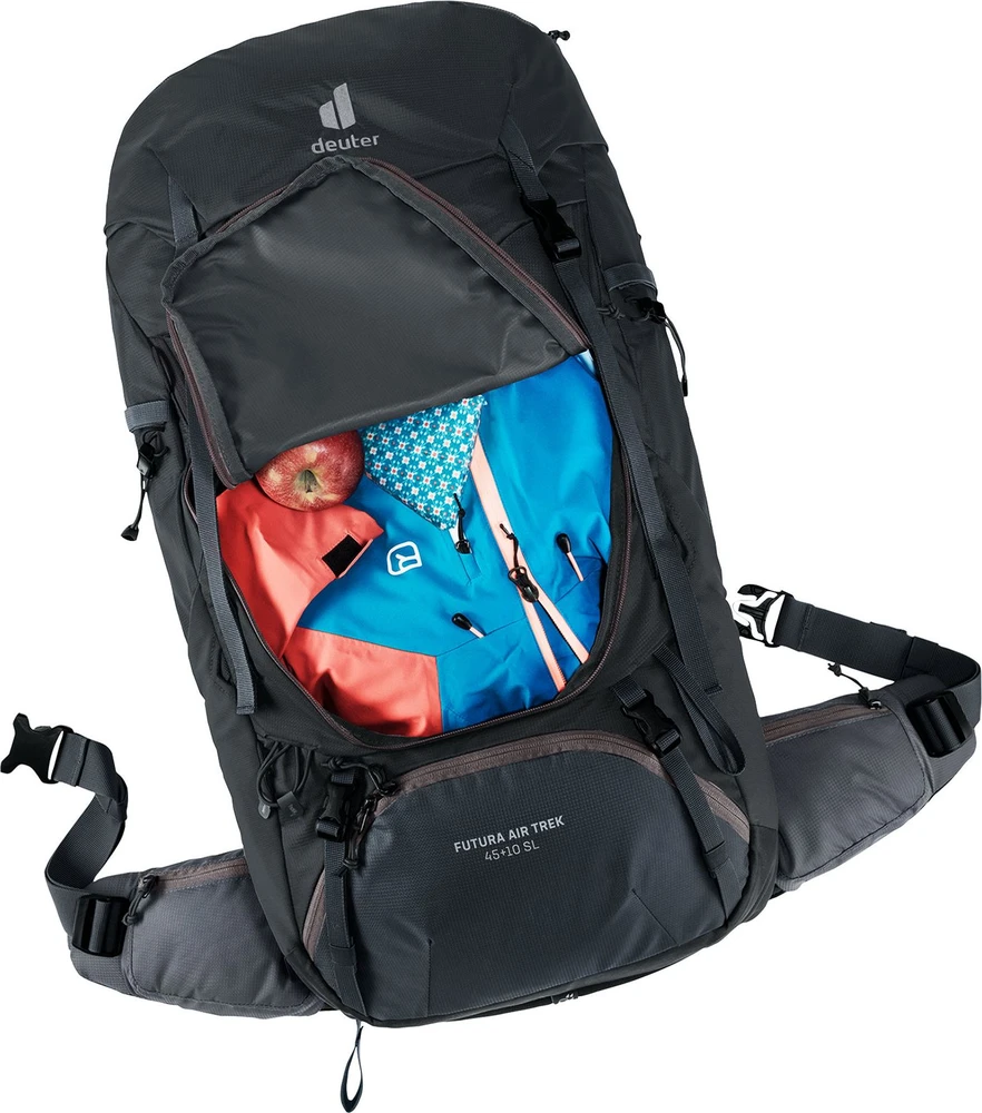 Turistinė kuprinė Deuter Futura Air Trek 45 +10 SL - Juoda