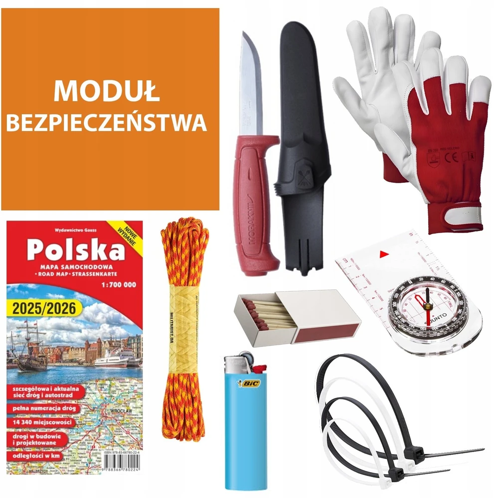 Turistinė kuprinė išgyvenimui, evakuacijai, kuprinė + įranga, „Readypack S2“ pilnas avarinis rinkinys / „Readypack S2“, juoda