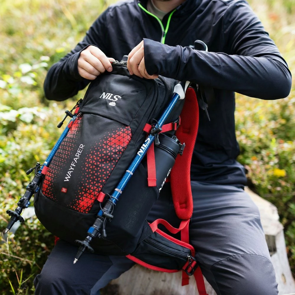 Turistinė kuprinė Nils Camp Wayfarer NC1925, raudona, 35 l