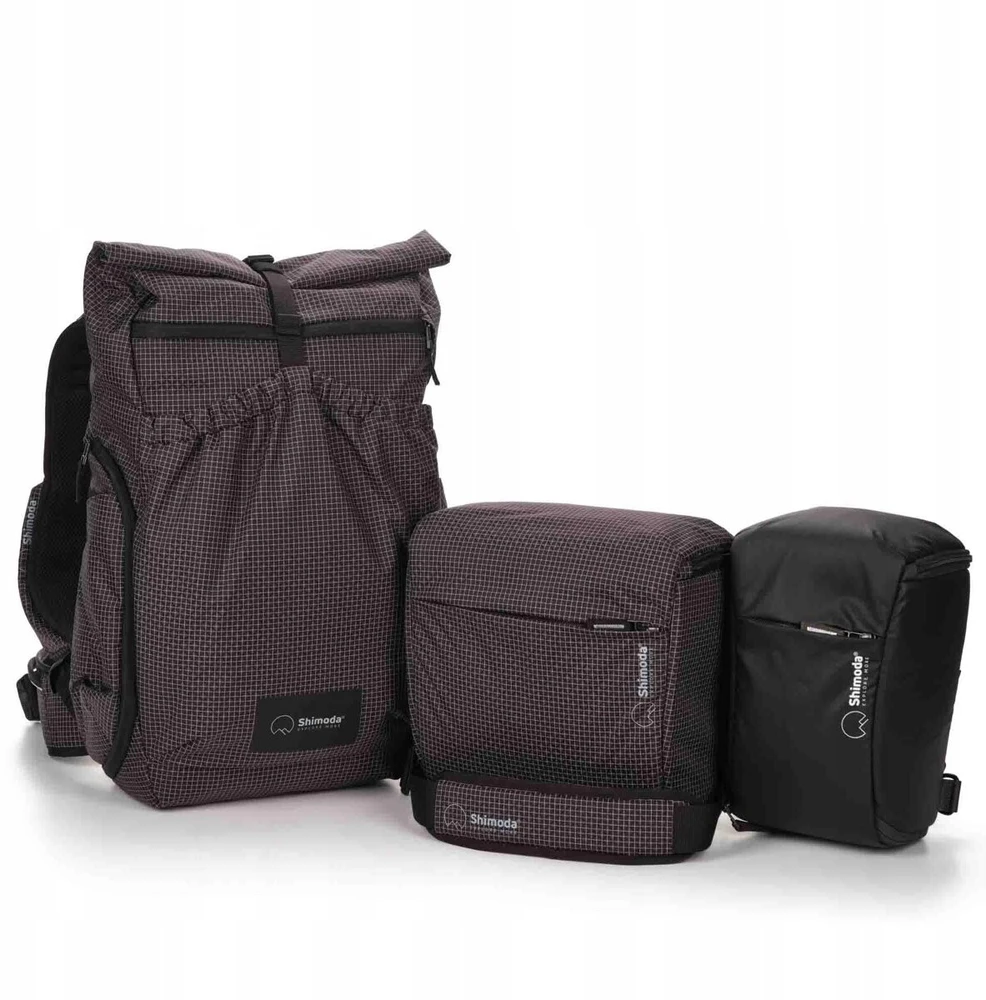 Kameros kuprinė - Shimoda Side Lite 22 kuprinė (Shimoda, 22L, pritaikomi skyriai, juoda)