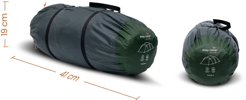 EAC Easy Camp Pasvik 4 Tamsiai Žalia Tunelio formos palapinė