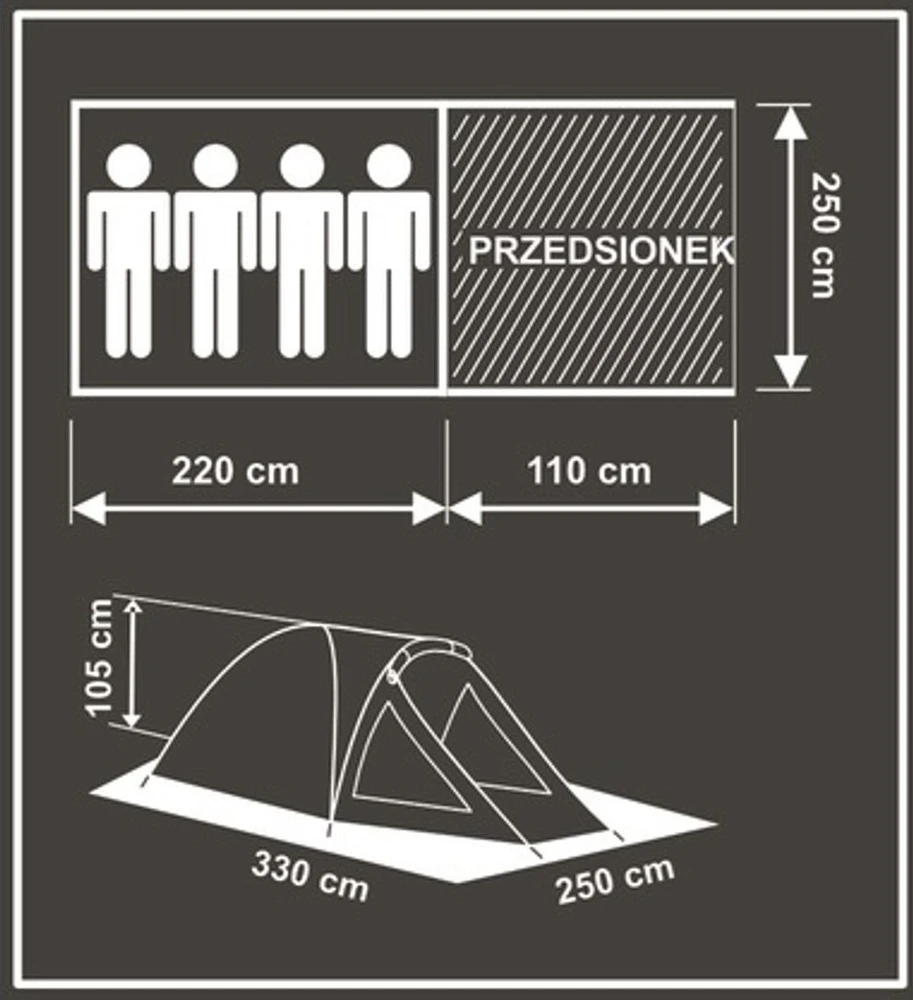 Palapinė 4 asmenims Enero Camp