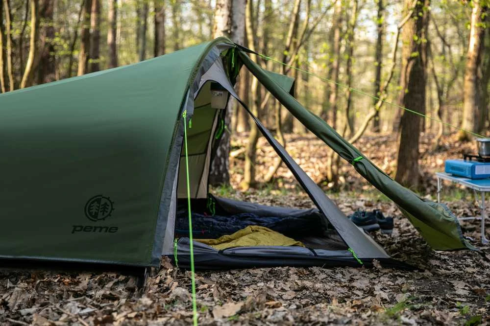 Turistinė palapinė Peme Forest 2, žalios spalvos aprašymas - Prekės nuotrauka