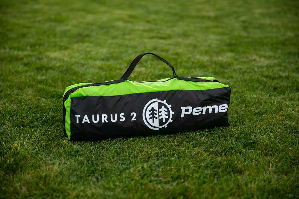 Turistinė palapinė Peme Taurus 2, Juodos ir žalios spalvos
