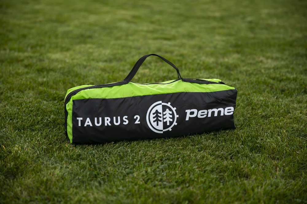 Turistinė palapinė Peme Taurus 2, Juodos ir žalios spalvos