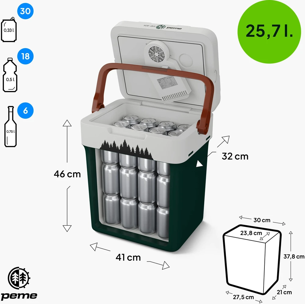 Peme Essential 32 Pine Forest kelioninis šaldytuvas