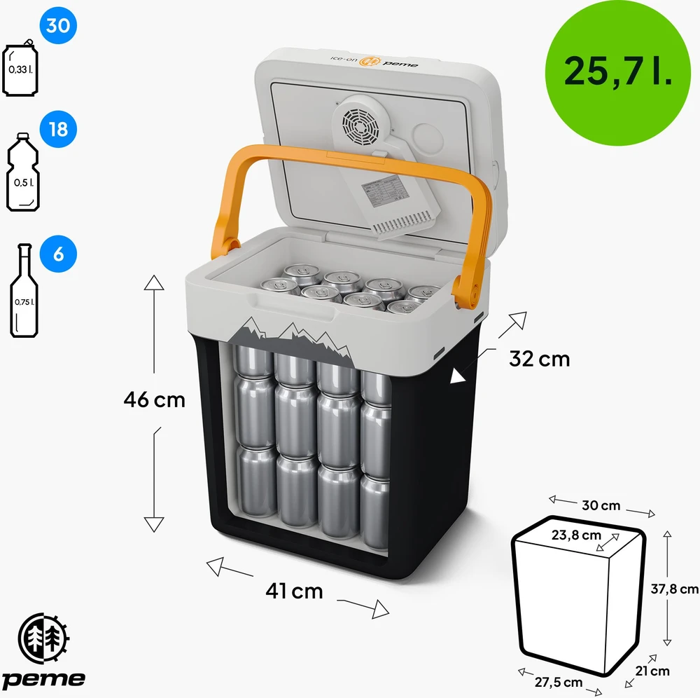 Orange Šaltkrepsis Peme Ice-on IO-32L Adventure Oranžinis