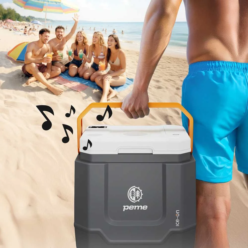 Peme ledinis Trip 33L šaldytuvas su Adventure Oranžinis Bluetooth garsiakalbiu (Ekspozicinė prekė)