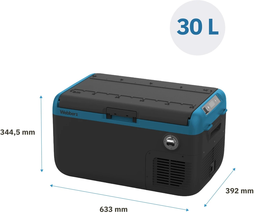 Weber turistinis šaldytuvas Kompresorinis automobilinis šaldiklis 30L -20°C 12/24V (05LK030)