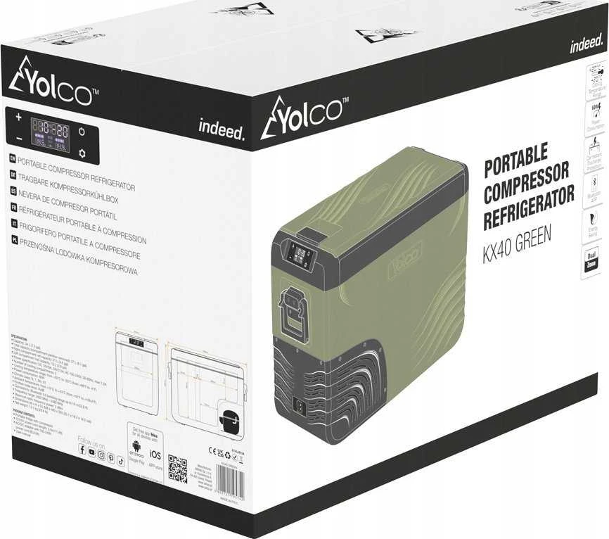 Yolco KX40 Žalias portable compressor šaldytuvas