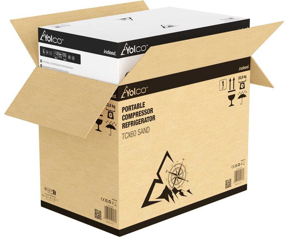 YOLCO TCX60 Sand nešiojamas kompresorinis šaldytuvas