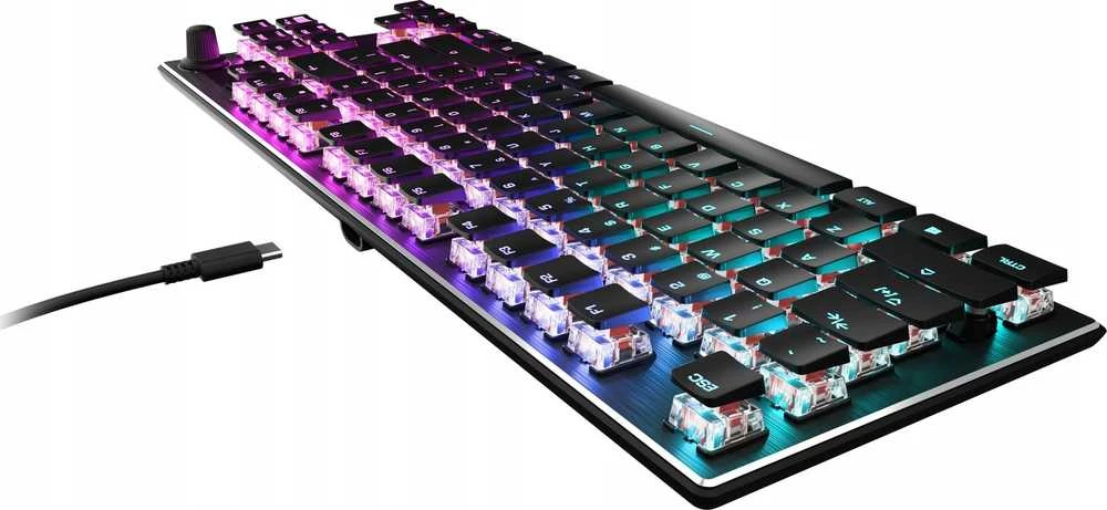 Turtle Beach Vulcan TKL RGB 75% juoda laidinė mechaninė klaviatūra (Titan II Raudona switch, US)