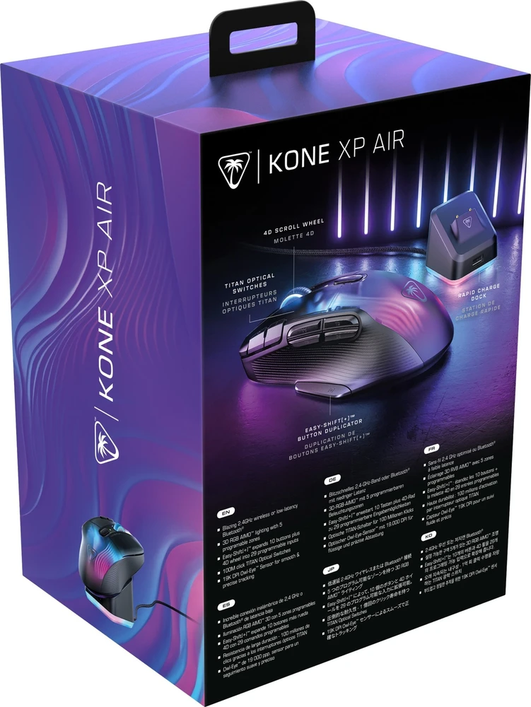 Turtle Beach Kone XP Air Belaidė RGB Žaidimų Pelė| Juoda