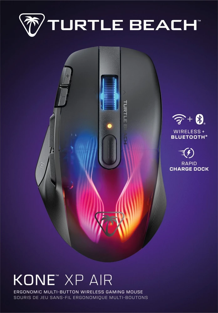 Turtle Beach Kone XP Air Belaidė RGB Žaidimų Pelė| Juoda