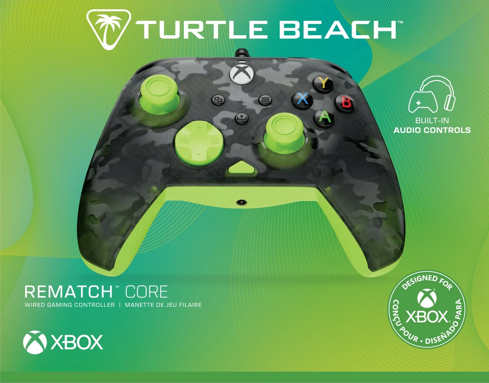 Turtle Beach Rematch Core Laidinis Žaidimų Pultelis | Ghost Camo Juoda/Geltona | XBOX
