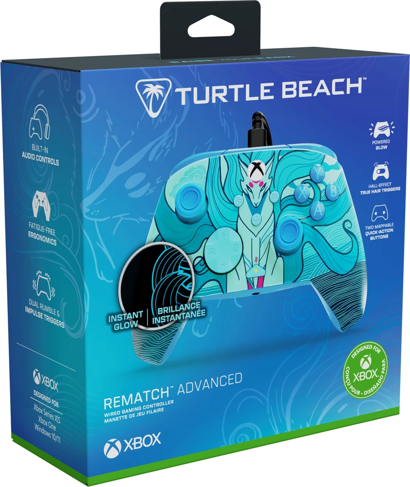 Turtle Beach Rematch Advanced Mėlyna Kitsune laidinis žaidimų valdiklis | XBOX | PC