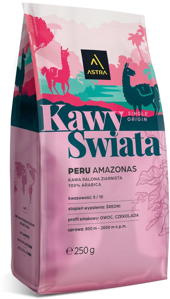 Kavos pupelės Turtle Coffee Kawa ASTRA Peru, ziarnista, 250g