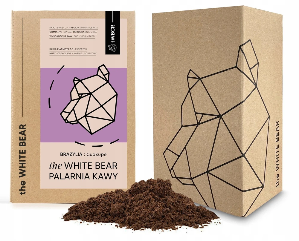 Kavos pupelės Turtle Coffee Kavos pupelės The Baltas Bear Brazylia Guaxupe A 1kg