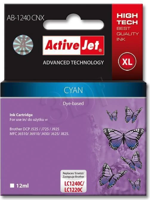 Rašalo Kasetė - Activejet AB-1240CNX Mėlyna